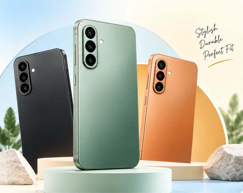 Samsung Galaxy M36 5G replacement body housing in Black, Green and Orange