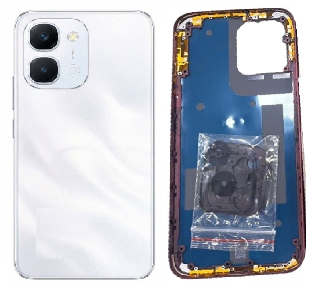 Compatible Replacement Vivo Y51 Pro 5G Full Body Housing Replacement Back Frame Middle Chassis with Side Keys – Green, White, Maroon & Gold Color: WHITE
