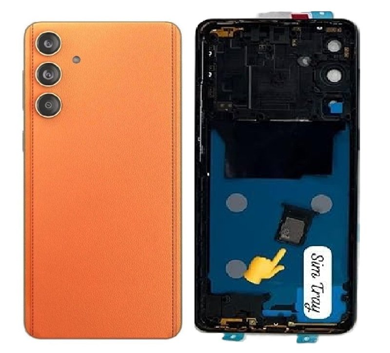 Samsung Galaxy F55 5G / M55 5G Full Body Housing Replacement Back Frame Middle Chassis with Side Keys – Orange, Green, Black & Blue