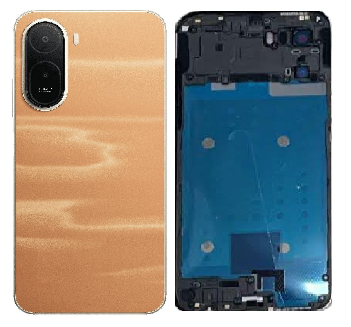 Compatible Replacement Xiaomi Redmi A7 Pro 4G Full Body Housing Replacement Back Frame Middle Chassis with Side Keys – Blue, Black, Green & Orange Color: ORANGE