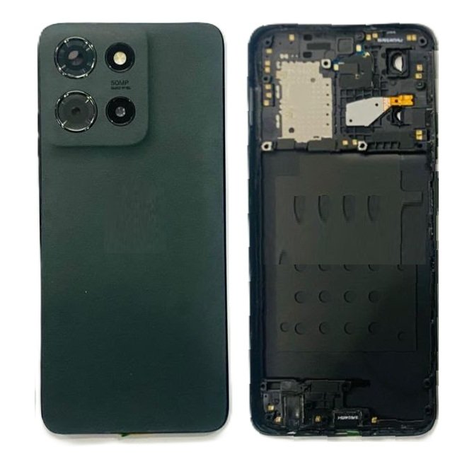 Motorola G 2025 5G Full Body Housing Replacement Back Frame Middle Chassis with Side Keys – Blue & Black