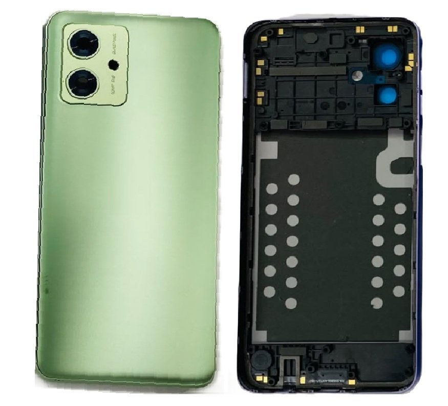 Compatible Replacement Motorola G64 5G Full Body Housing Replacement Back Frame Middle Chassis with Side Keys – Blue, Purple & Green Color: GREEN