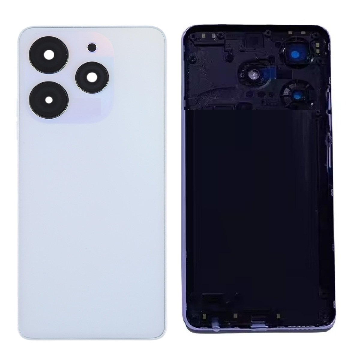 Compatible Replacement for Tecno Spark 10 Pro 4G Full Body Housing Back Frame Middle Chassis with Side Keys – White, Red & Black