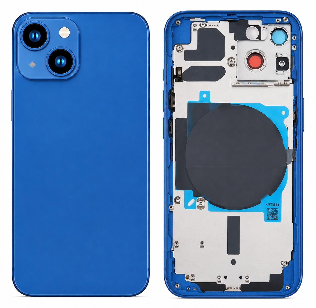 Compatible Replacement for iPhone 13 Housing Body – white, Red & Blue Color: Blue.