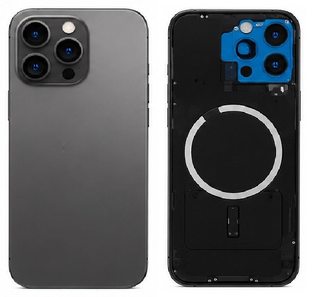 Compatible Replacement for iPhone 15 Pro Max Back Panel – Black, White, Blue & Grey