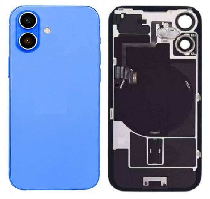 Compatible Replacement for iPhone 16 Plus Housing Body – White, Black, Blue, Pink & Green Color: Blue