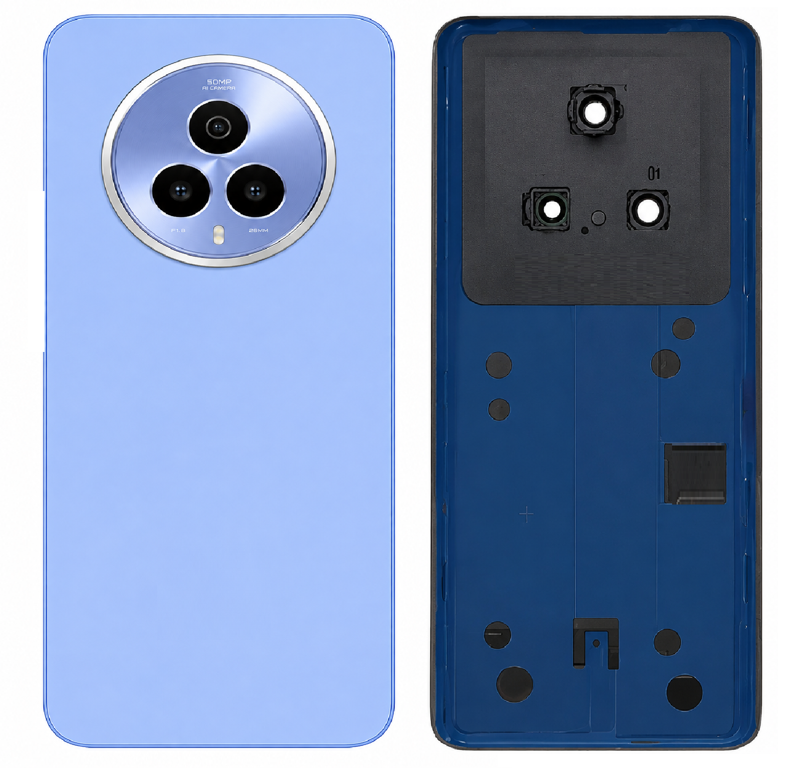 Compatible Replacement for Realme P3 Pro 5G Back Panel Battery Cover – White, Brown & Blue Color: Blue.