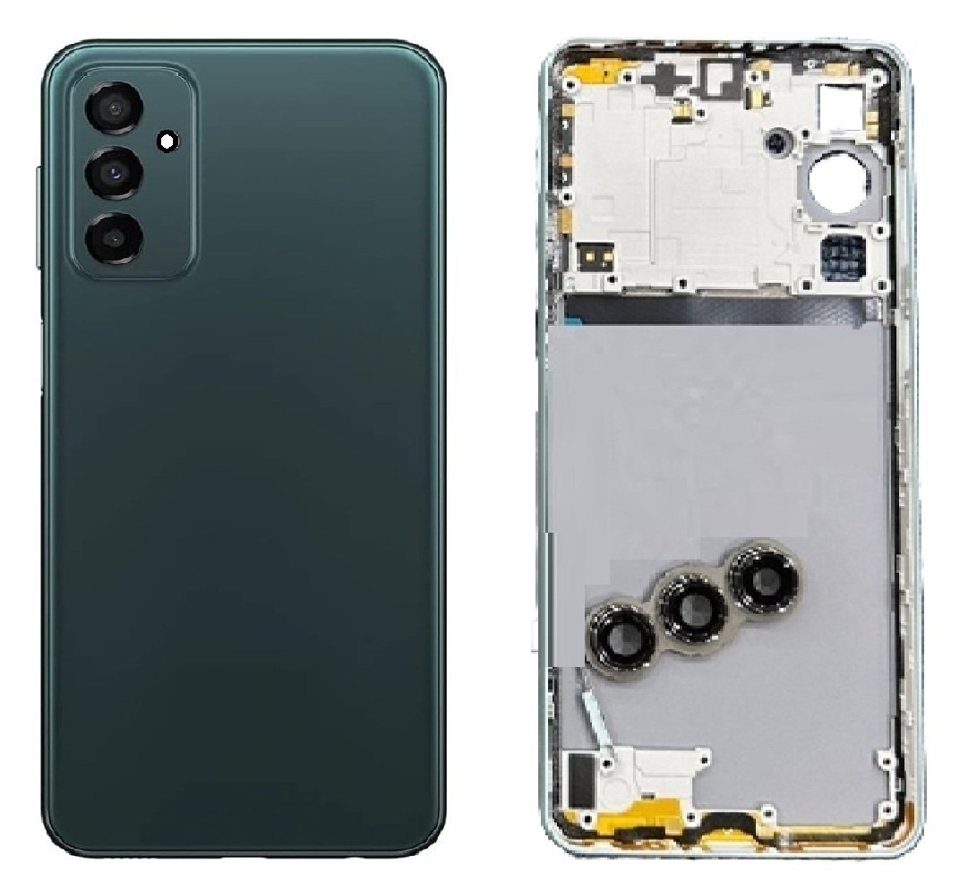 Samsung Galaxy F23 Full Body Housing Replacement Back Frame Middle Chassis with Side Keys – Orange, Blue & Black