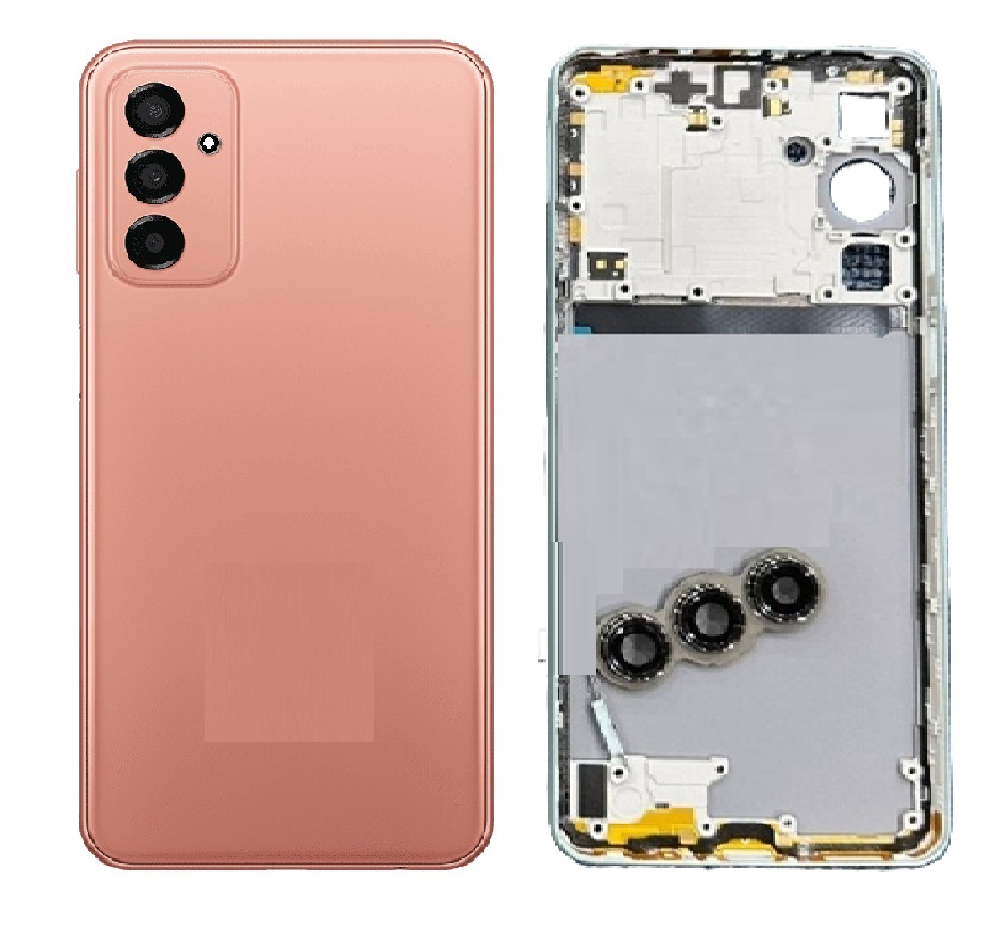 Samsung Galaxy F23 Full Body Housing Replacement Back Frame Middle Chassis with Side Keys – Orange, Blue & Black