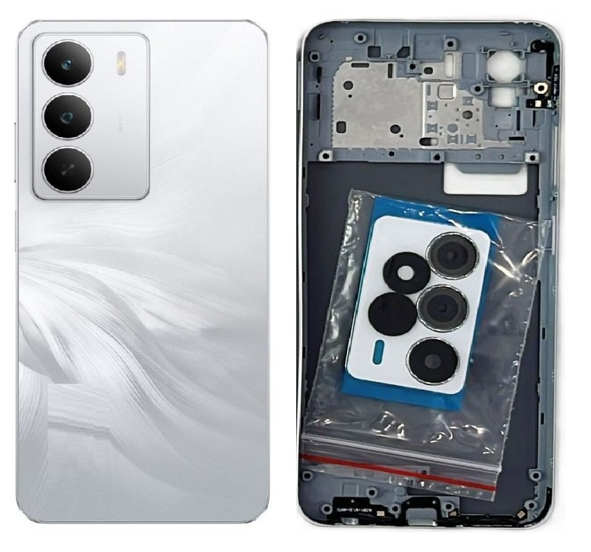 Realme P3 Lite 5G Full Body Housing Replacement Back Frame Middle Chassis with Side Keys – White, Green & Purple