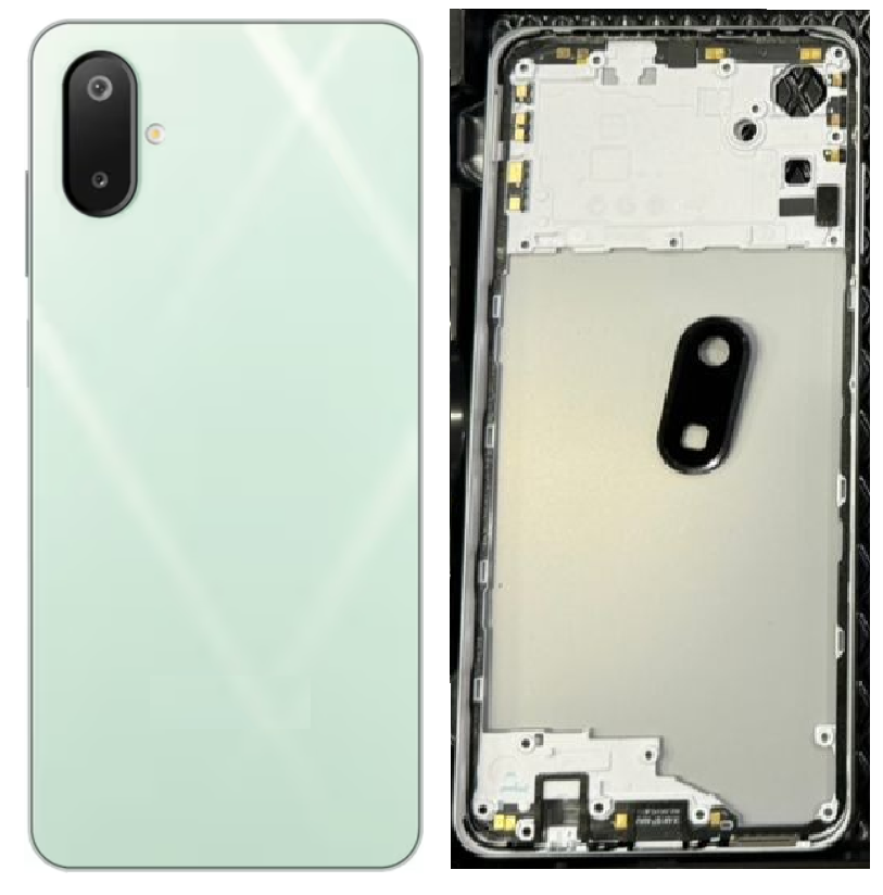 Samsung Galaxy M06 5G Full Body Housing Replacement Back Frame Middle Chassis with Side Keys – Orange, Green, Black & White