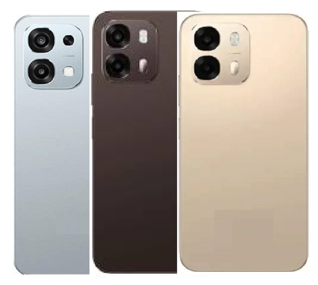 Oppo A6 Pro 5G Full Body Housing Replacement Back Frame Middle Chassis with Side Keys – Brown, Grey & Gold