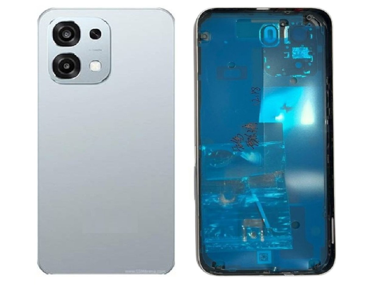 Oppo A6 Pro 5G Full Body Housing Replacement Back Frame Middle Chassis with Side Keys – Brown, Grey & Gold