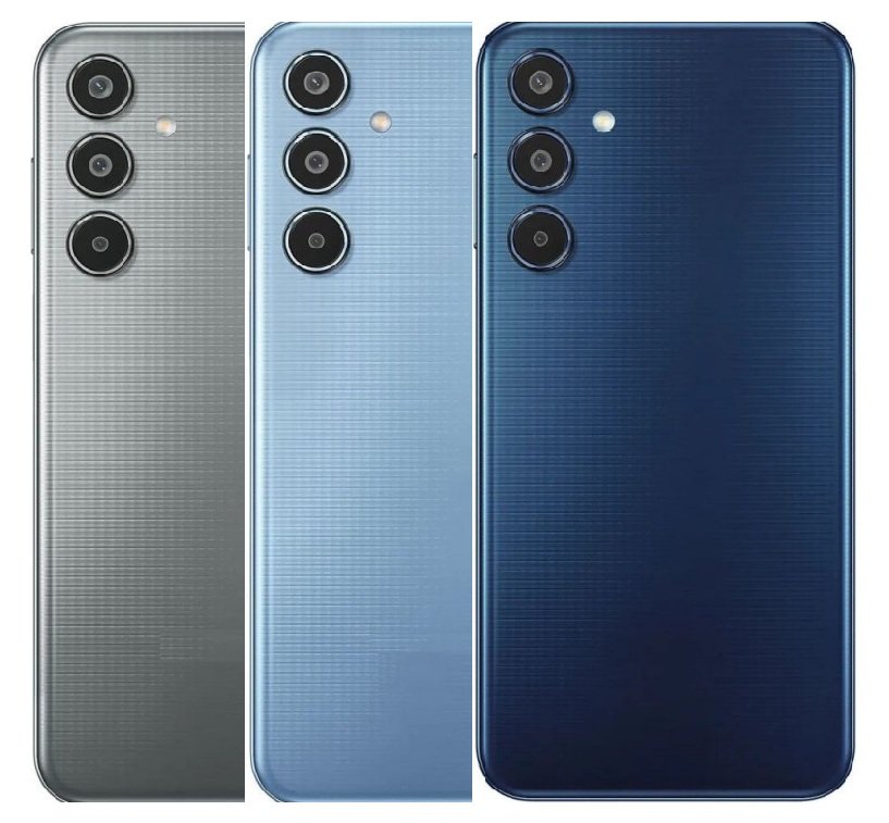 Compatible Replacement Samsung Galaxy M35 5G Full Body Housing Replacement Back Frame Middle Chassis with Side Keys – Grey, Blue & Dark Blue
