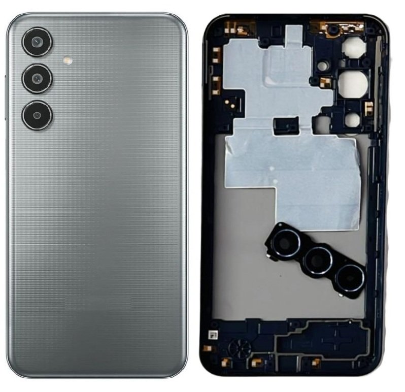 Samsung Galaxy M35 5G Full Body Housing Replacement Back Frame Middle Chassis with Side Keys – Grey, Blue & Dark Blue
