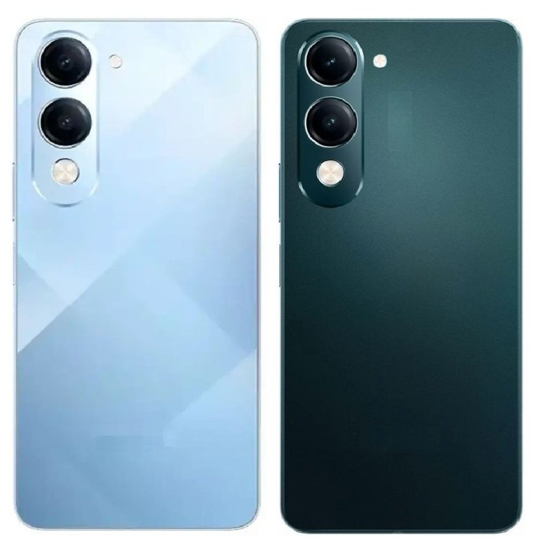 Compatible Replacement iQOO Z10 Lite 5G Full Body Housing Replacement Back Frame Middle Chassis with Side Keys – Blue & Green