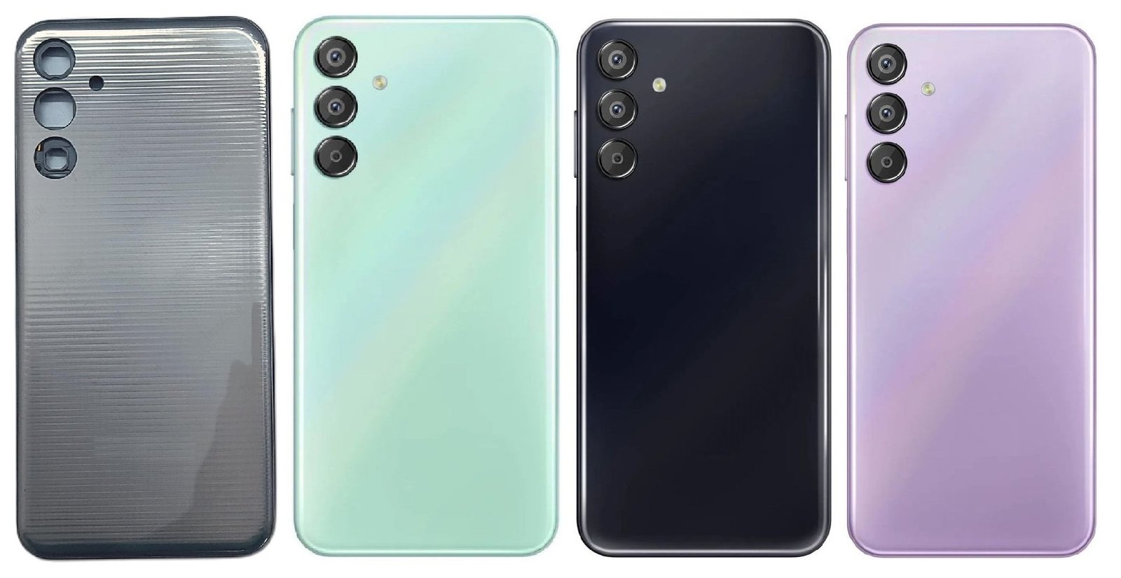 Compatible Replacement Samsung Galaxy F15 5G Full Body Housing Replacement Back Frame Middle Chassis with Side Keys – Grey, Black, Green & Purple