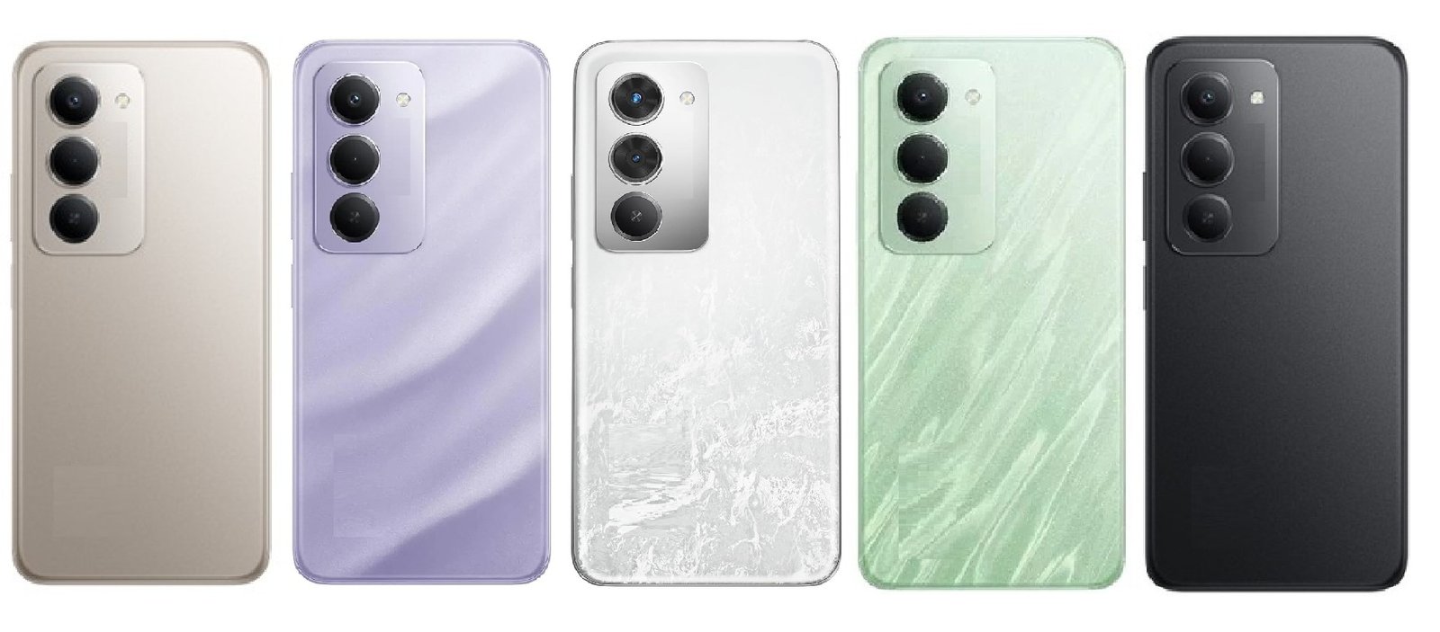 Compatible Replacement Redmi 15 5G Full Body Housing Replacement Back Frame Middle Chassis with Side Keys – Gold, Green, Black, Purple & White