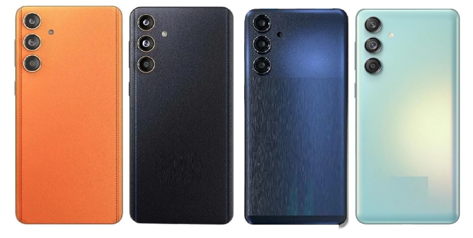 Compatible Replacement Samsung Galaxy F55 5G / M55 5G Full Body Housing Replacement Back Frame Middle Chassis with Side Keys – Orange, Green, Black & Blue