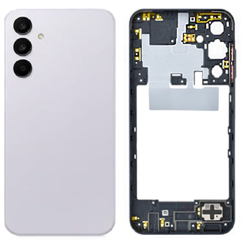 Samsung Galaxy A25 4G Full Body Housing Replacement Back Frame Middle Chassis with Side Keys – White, Blue, Yellow & Black