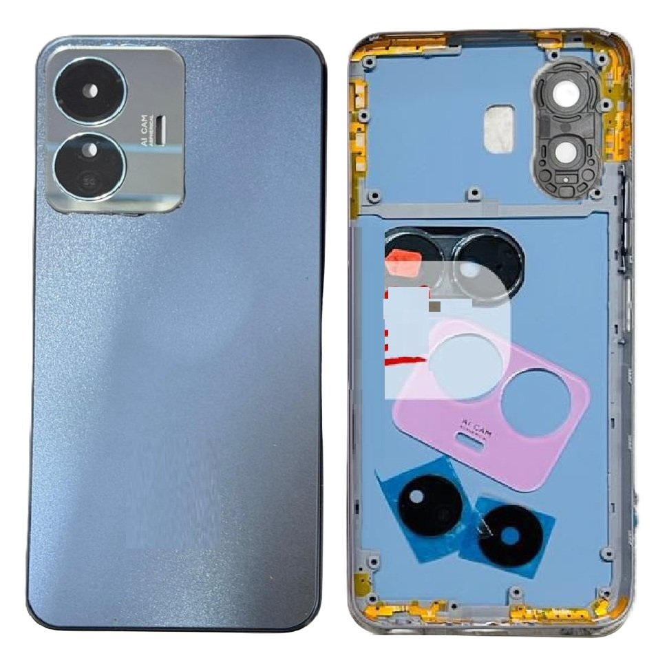 iQOO Z10 Lite 5G Full Body Housing Replacement Back Frame Middle Chassis with Side Keys – Black, Blue & Pink