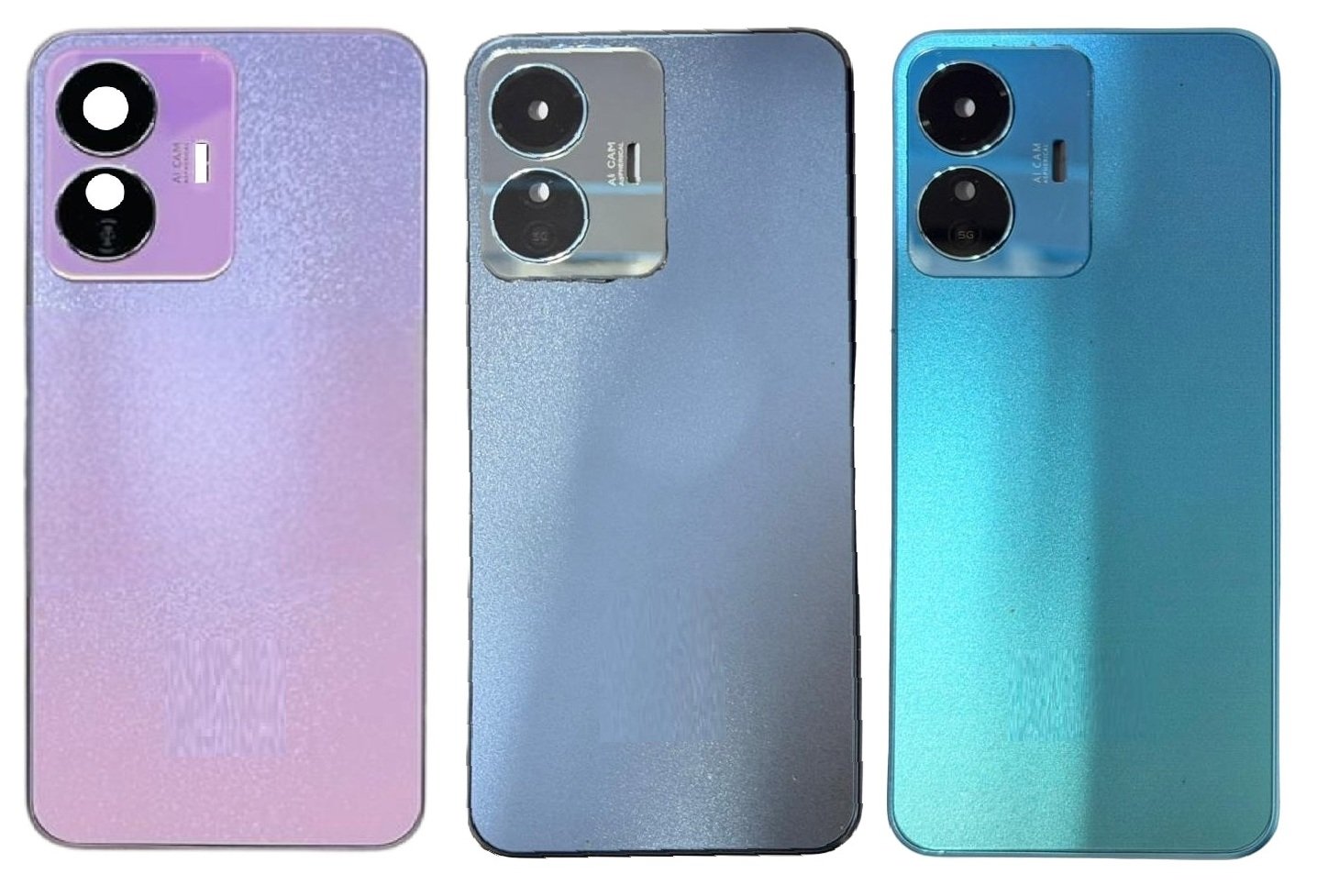 Compatible Replacement iQOO Z10 Lite 5G Full Body Housing Replacement Back Frame Middle Chassis with Side Keys – Black, Blue & Pink