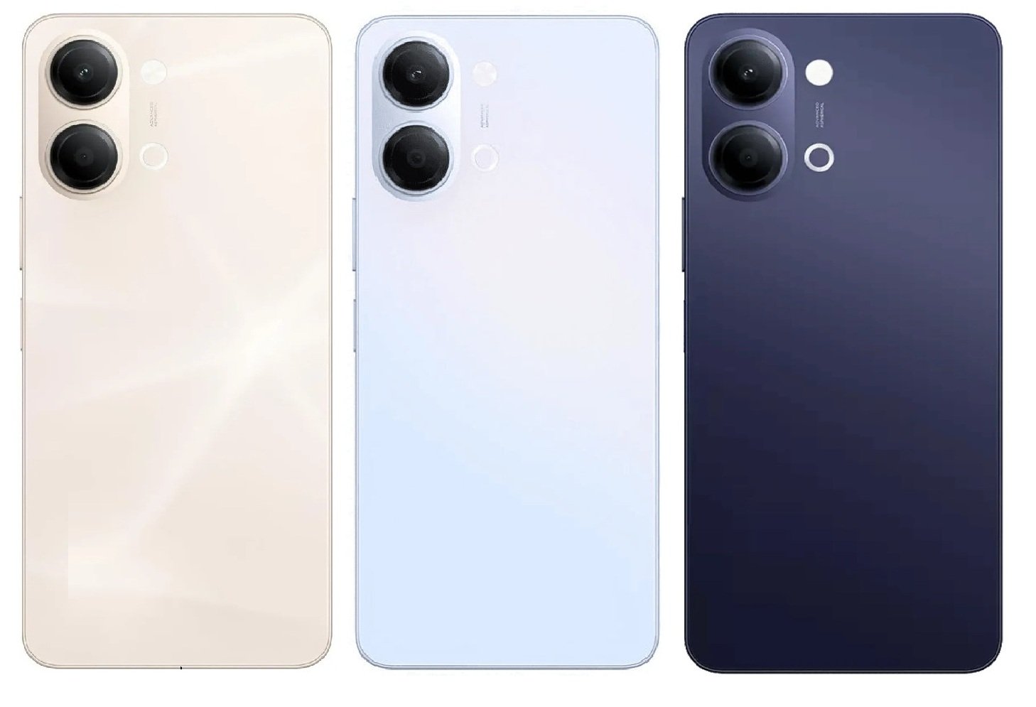 Compatible Replacement Vivo Y21 5G / Y05 5G Full Body Housing Replacement Back Frame Middle Chassis with Side Keys – White, Blue & Black
