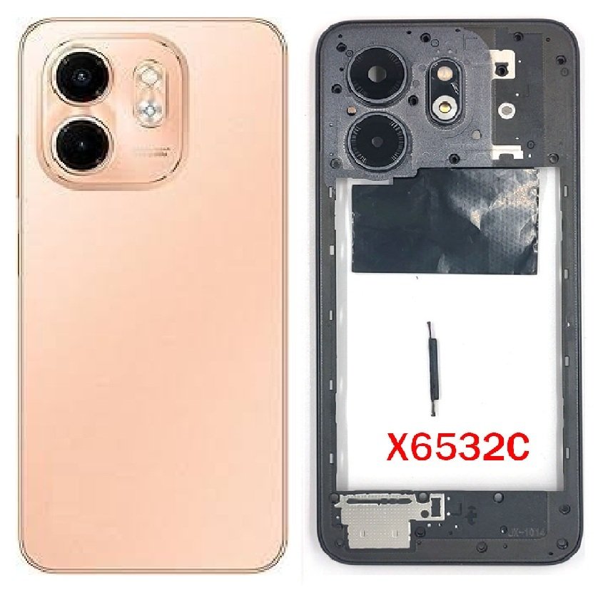 Compatible Replacement Infinix Smart 9 HD 4G Full Body Housing Replacement Back Frame Middle Chassis with Side Keys – Black, Blue, Grey & Orange