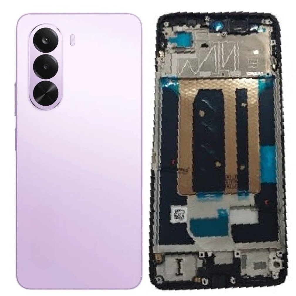 Realme P4X 5G Full Body Housing Replacement Back Frame Middle Chassis with Side Keys – Green, Purple & Grey