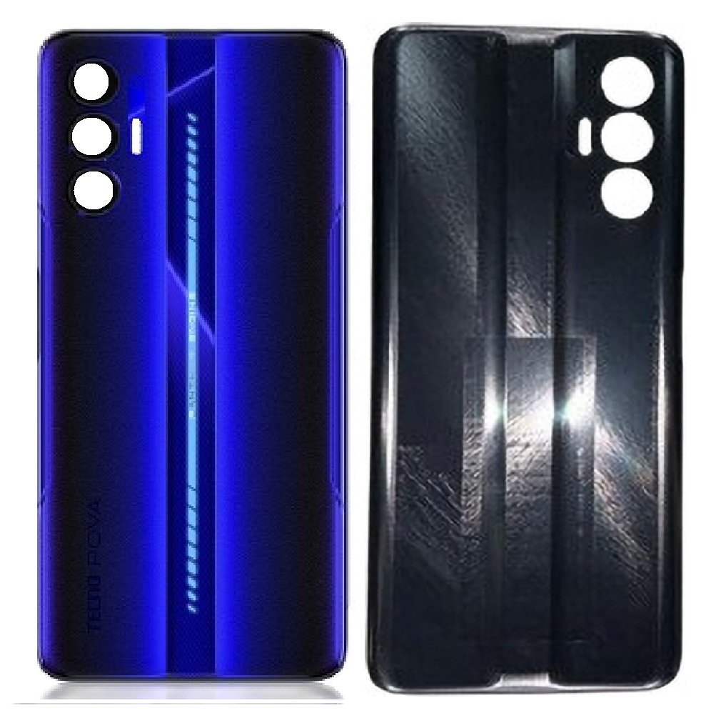 Tecno Pova 3 4G Back Panel Battery Cover Replacement – Blue, Black & Silver