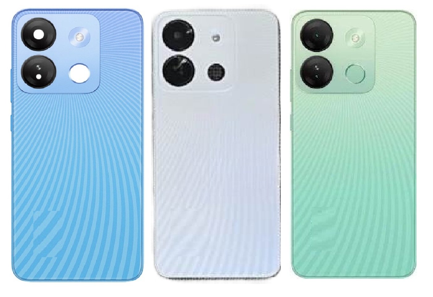 Compatible Replacement Infinix Smart 7 HD 4G Full Body Housing Replacement Back Frame Middle Chassis with Side Keys – White, Blue & Green