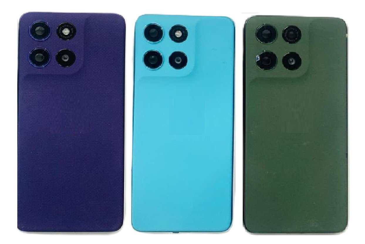 Compatible Replacement Motorola G67 5G Full Body Housing Replacement Back Frame Middle Chassis with Side Keys – Blue, Green & Purple