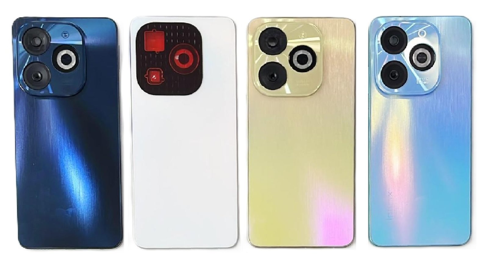 Compatible Replacement Infinix Smart 8 Pro 4G Full Body Housing Replacement Back Frame Middle Chassis with Side Keys – Black, White, Gold & Blue