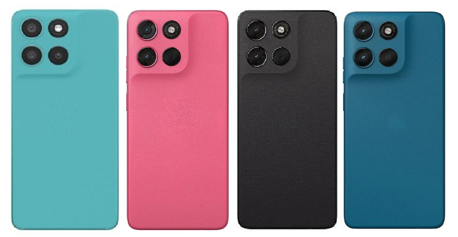 Compatible Replacement Motorola G57 Power 5G Full Body Housing Replacement Back Frame Middle Chassis with Side Keys – Green, Pink, Black & Blue