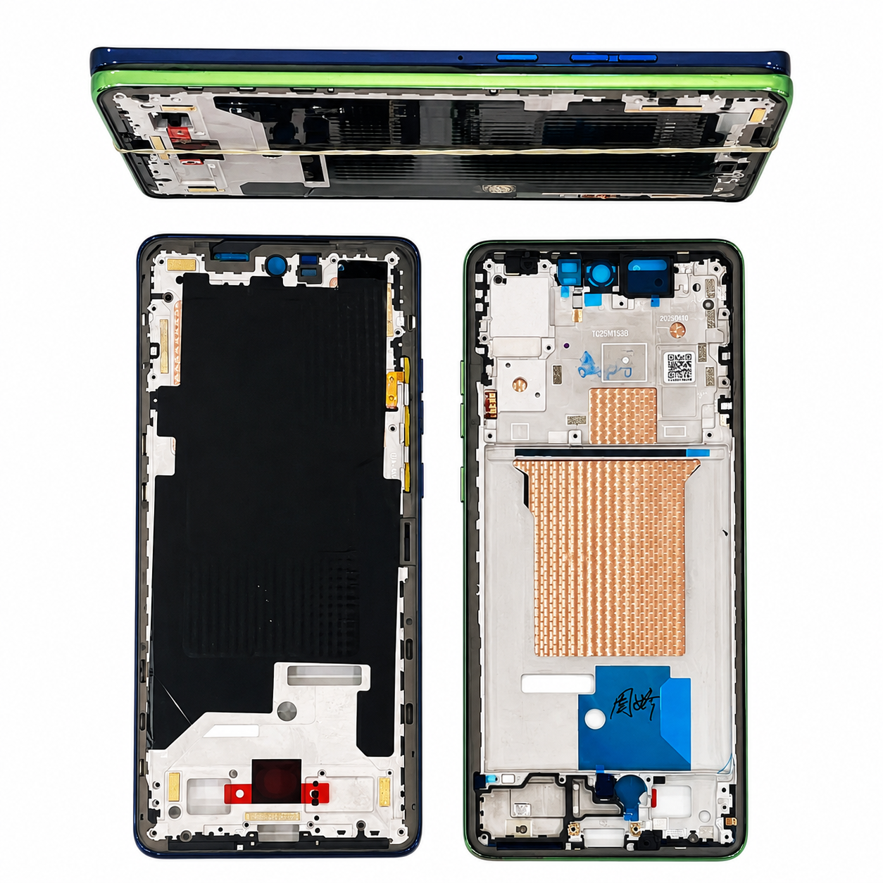 Compatible Replacement for Motorola Edge 60 5G Middle Frame – Blue & Green