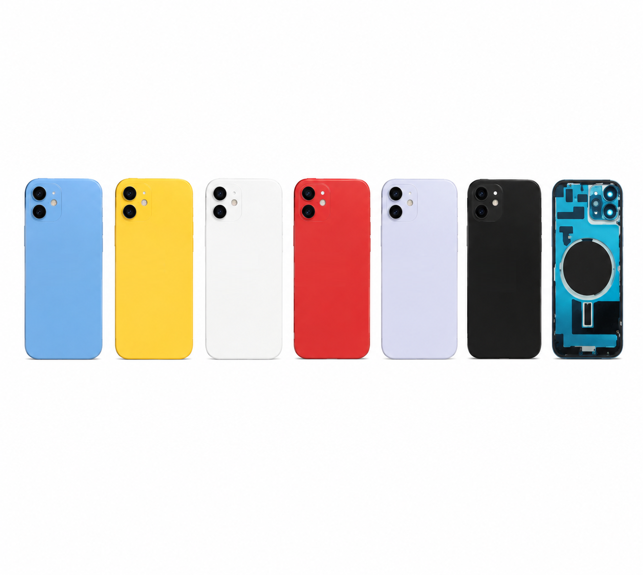 Compatible Replacement for iPhone 14 Plus Back Panel – Blue, Yellow, White, Red, Purple & Black