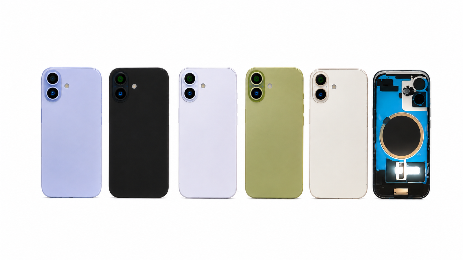 Compatible Replacement for iPhone 17 Back Panel – Blue, Black, Purple, Green & White