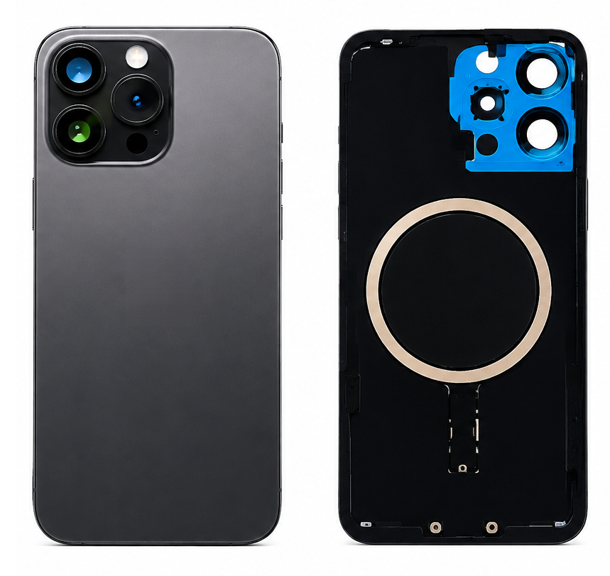 Compatible Replacement for iPhone 15 Pro Back Panel – Black