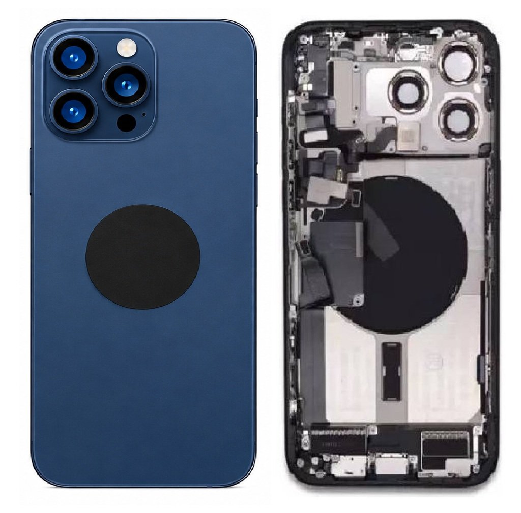 Compatible Replacement for iPhone 15 Pro Max Housing Body – Black, Blue & Grey