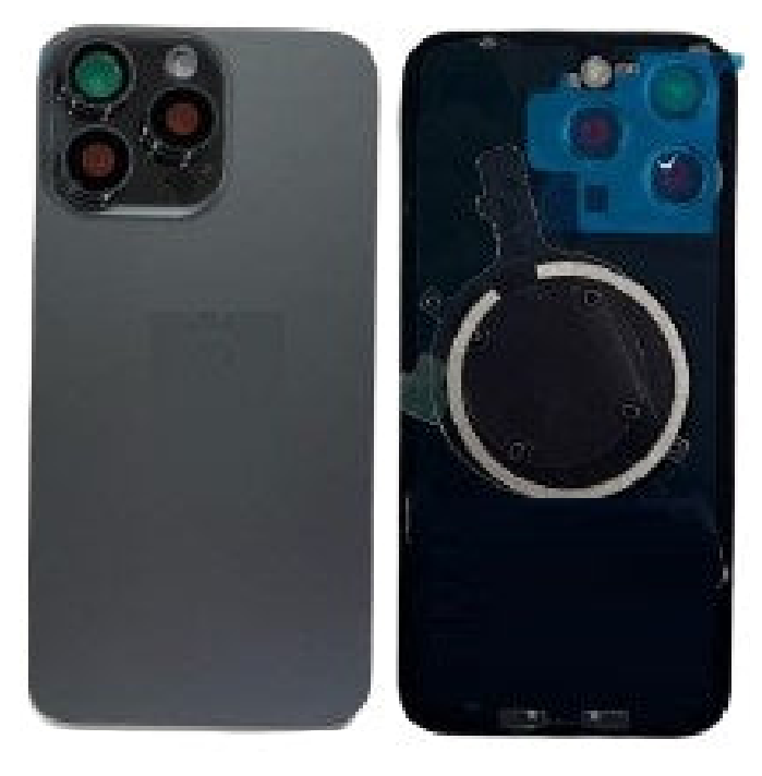 Compatible Replacement iPhone 15 Pro Back Panel – Black, Blue, Grey & White
