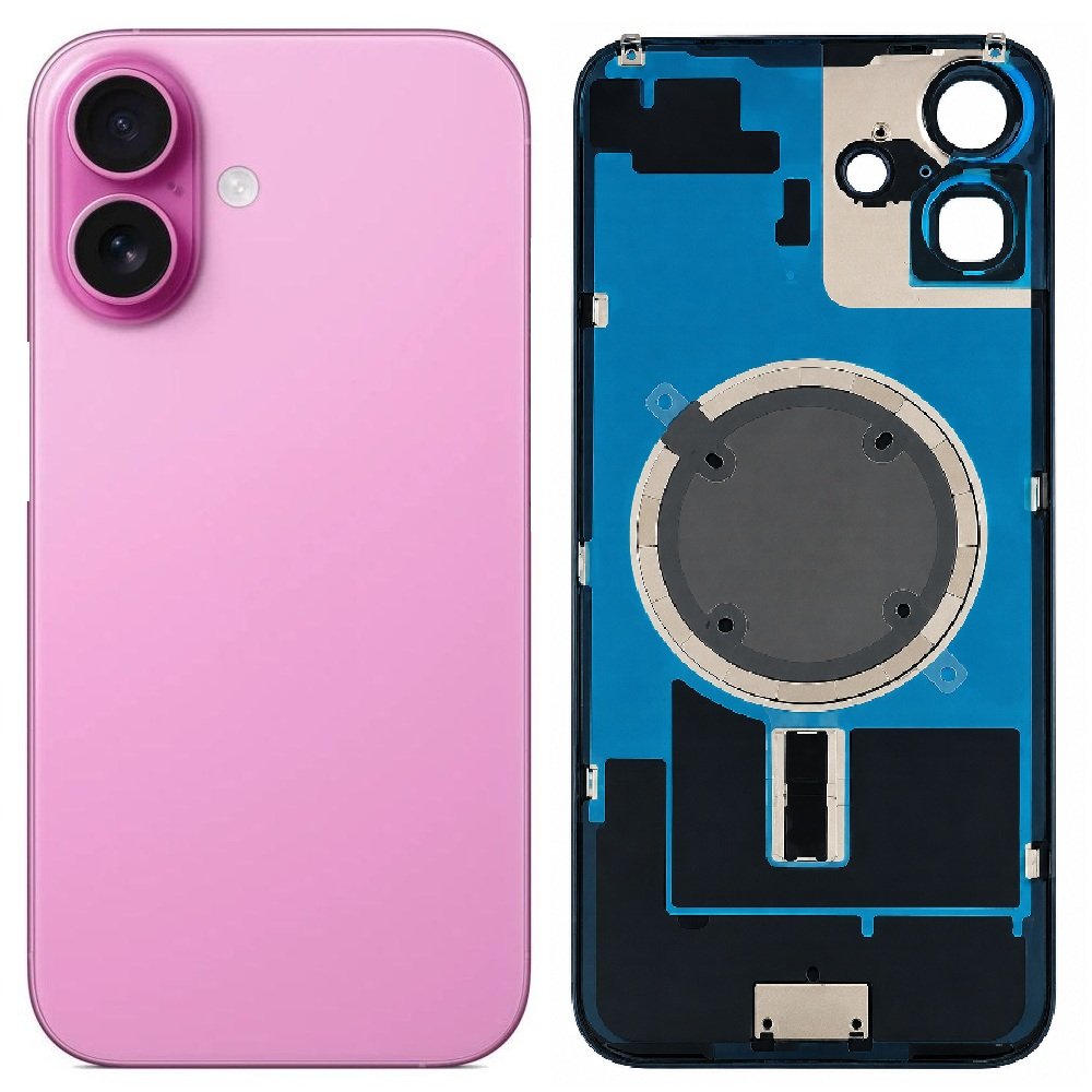 Compatible Replacement for iPhone 16 Back Panel – Pink, White, Blue, Black & Green