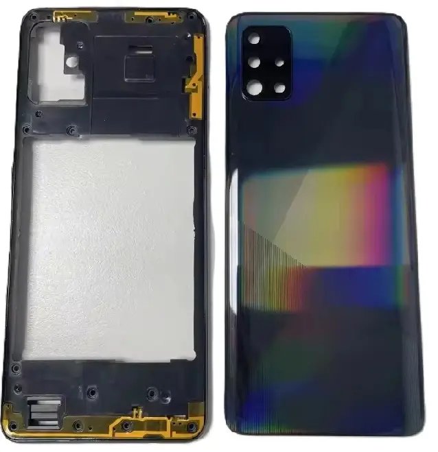 for.Samsung Galaxy A71full body housing Black