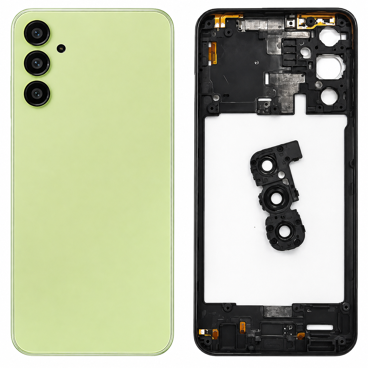 Compatible Replacement for Samsung Galaxy A24 5G Full Body Housing Back Frame Middle Chassis with Side Keys – Black, White & Green Color: Green