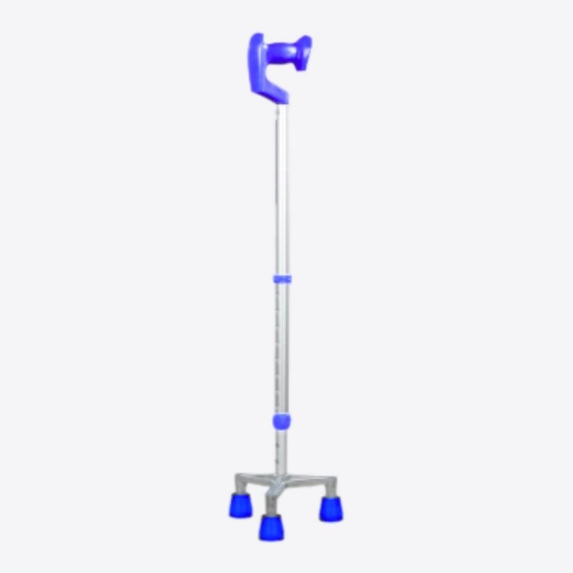 Height Adjustable 3 Leg Tripod Walking Stick with Comfortable Grip for Senior Citizens