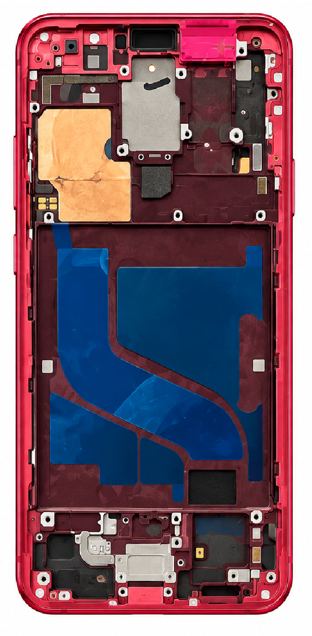Compatible Replacement for Tecno Spark K20 Middle Frame – Red & Blue