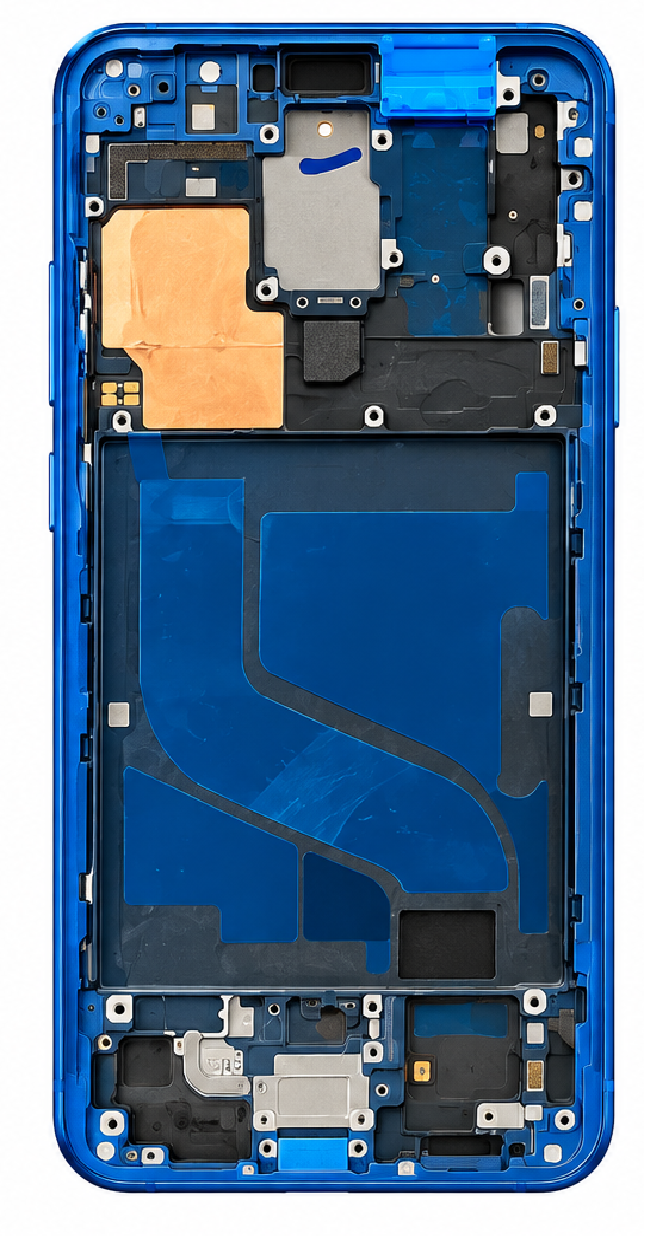 Compatible Replacement for Tecno Spark K20 Middle Frame – Red & Blue Color: Blue