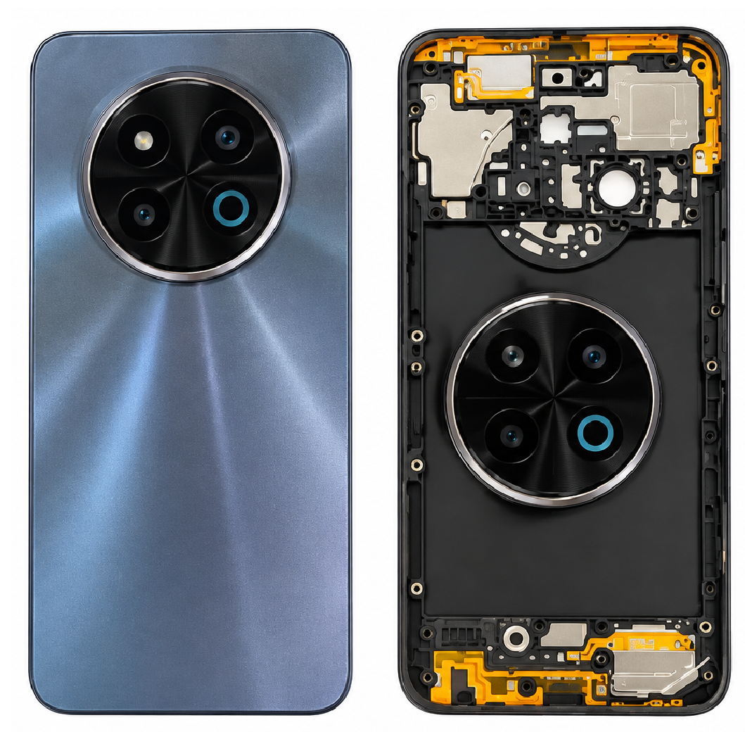 Compatible Replacement for Tecno Spark 30C KL5 Full Housing Body – Black & White