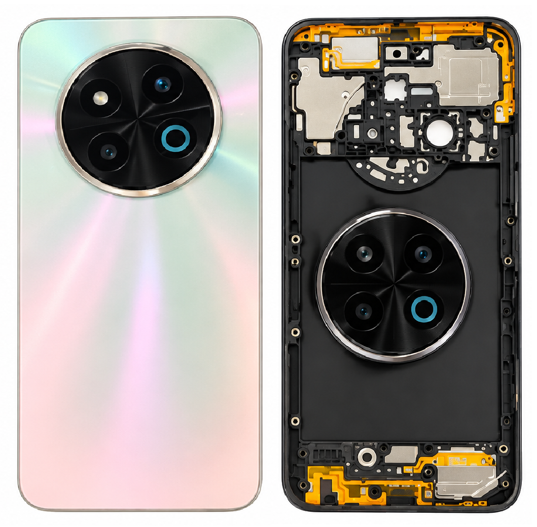 Compatible Replacement for Tecno Spark 30C KL5 Full Housing Body – Black & White