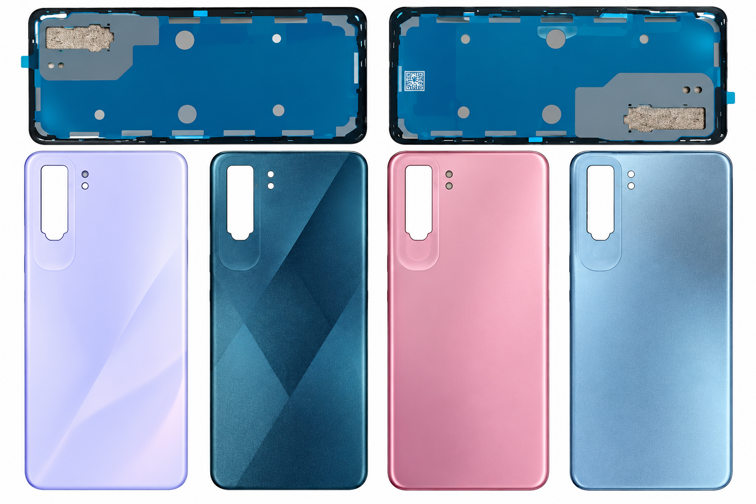 Compatible Replacement for Vivo Y31 5G Back Panel – Purple, Green, Pink & Blue