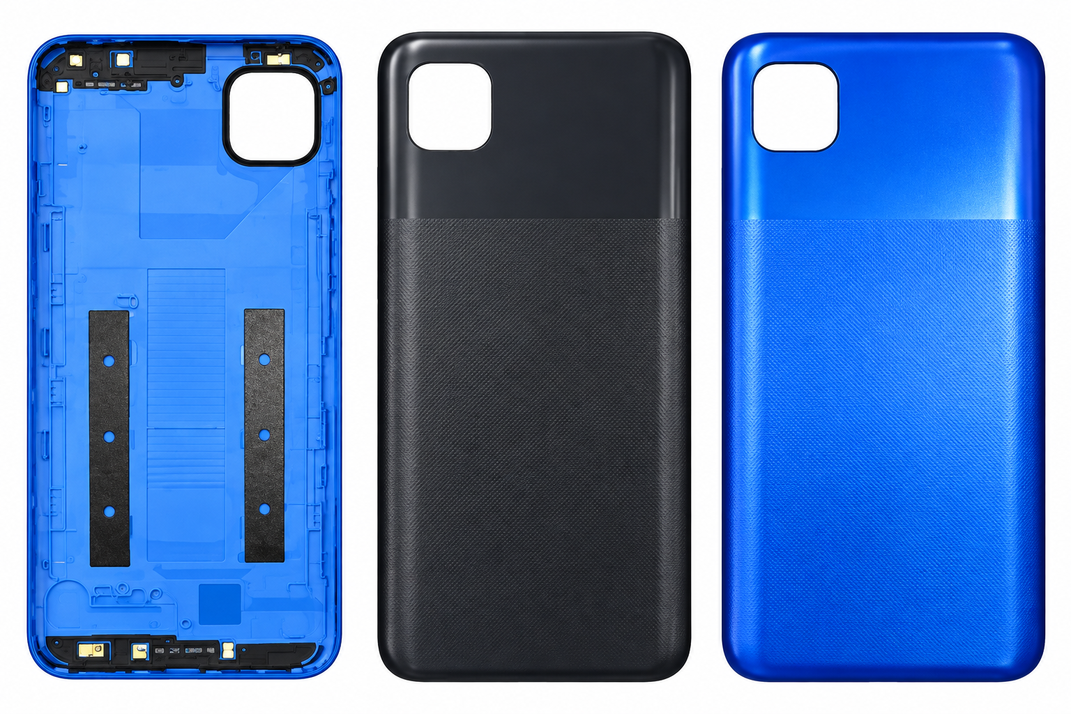 Compatible Replacement for POCO C3 Back Panel – Black & Blue